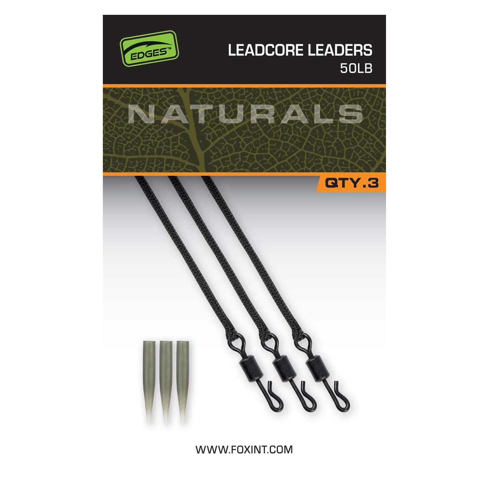 Fox Naturals Leadcore Leaders x 3 Karpfen-Zubehör