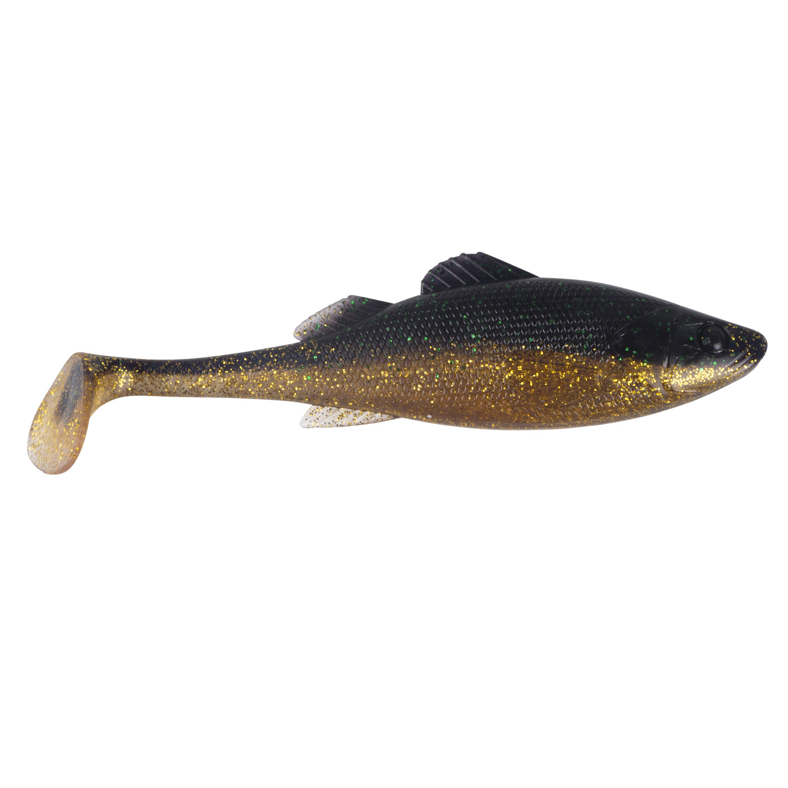 Jackson Green Pure Perch Shad Midnight Black Gummifisch