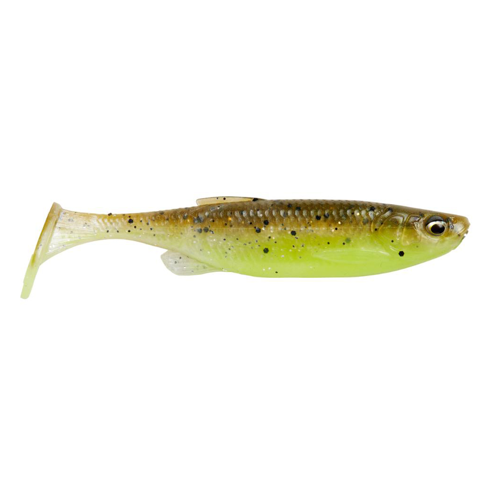 Savage gear Fat Minnow T-Tail 5pcs. Green Pearl Yellow Gummifisch