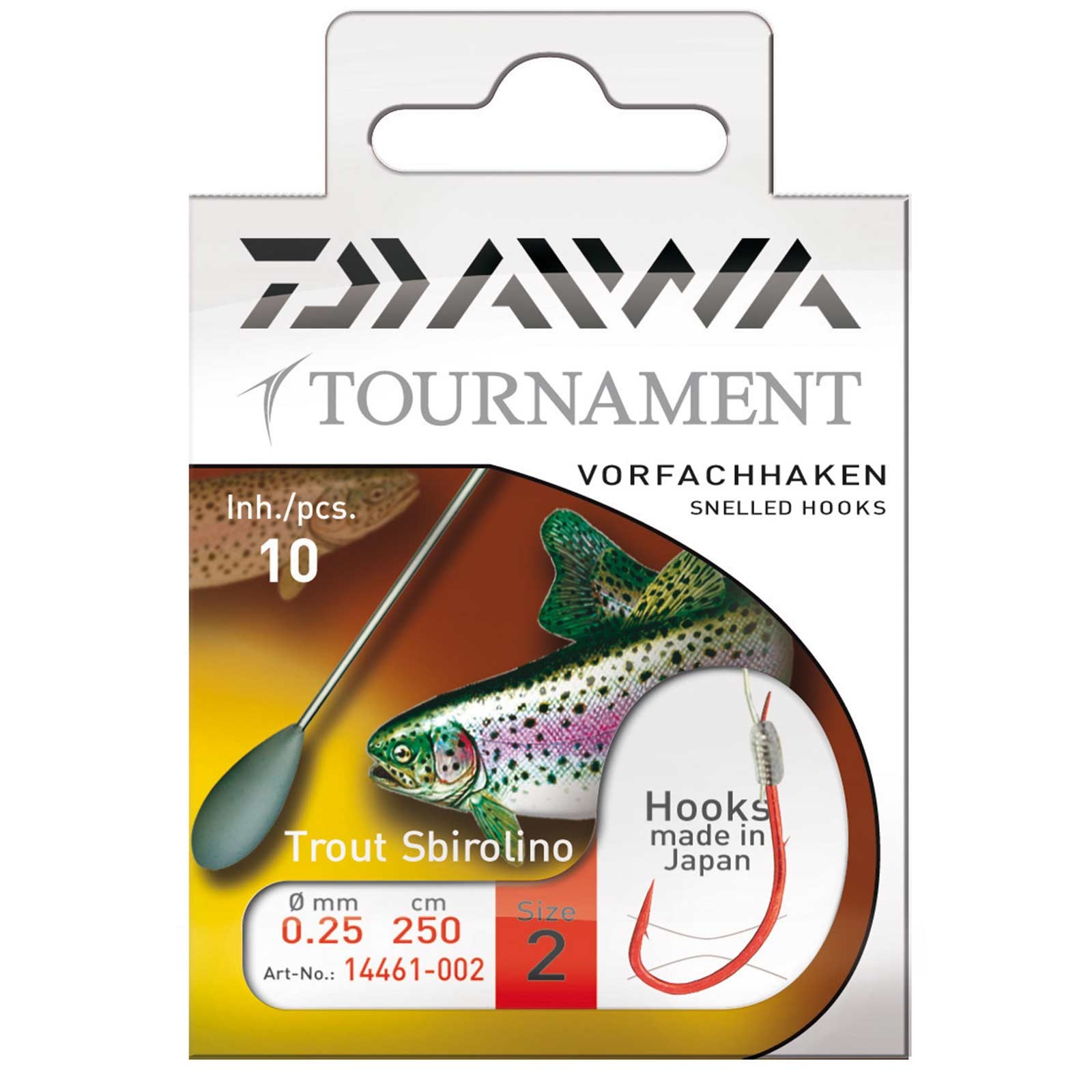 Daiwa Tournament Sbirolinohaken gebundene Vorfachhaken