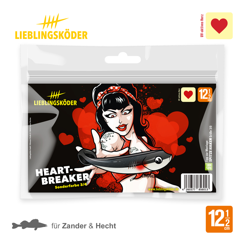 Lieblingsköder 12,5cm Heartbreaker Gummifisch Verpackung