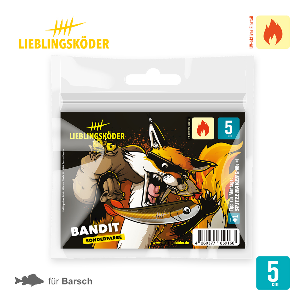 Lieblingsköder 5cm Bandit Gummifisch Verpackung