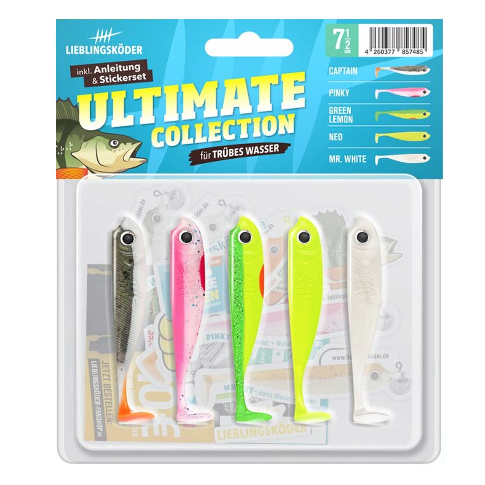 Lieblingsköder Ultimate Collection 7,5cm trübes Wasser Gummifisch pack