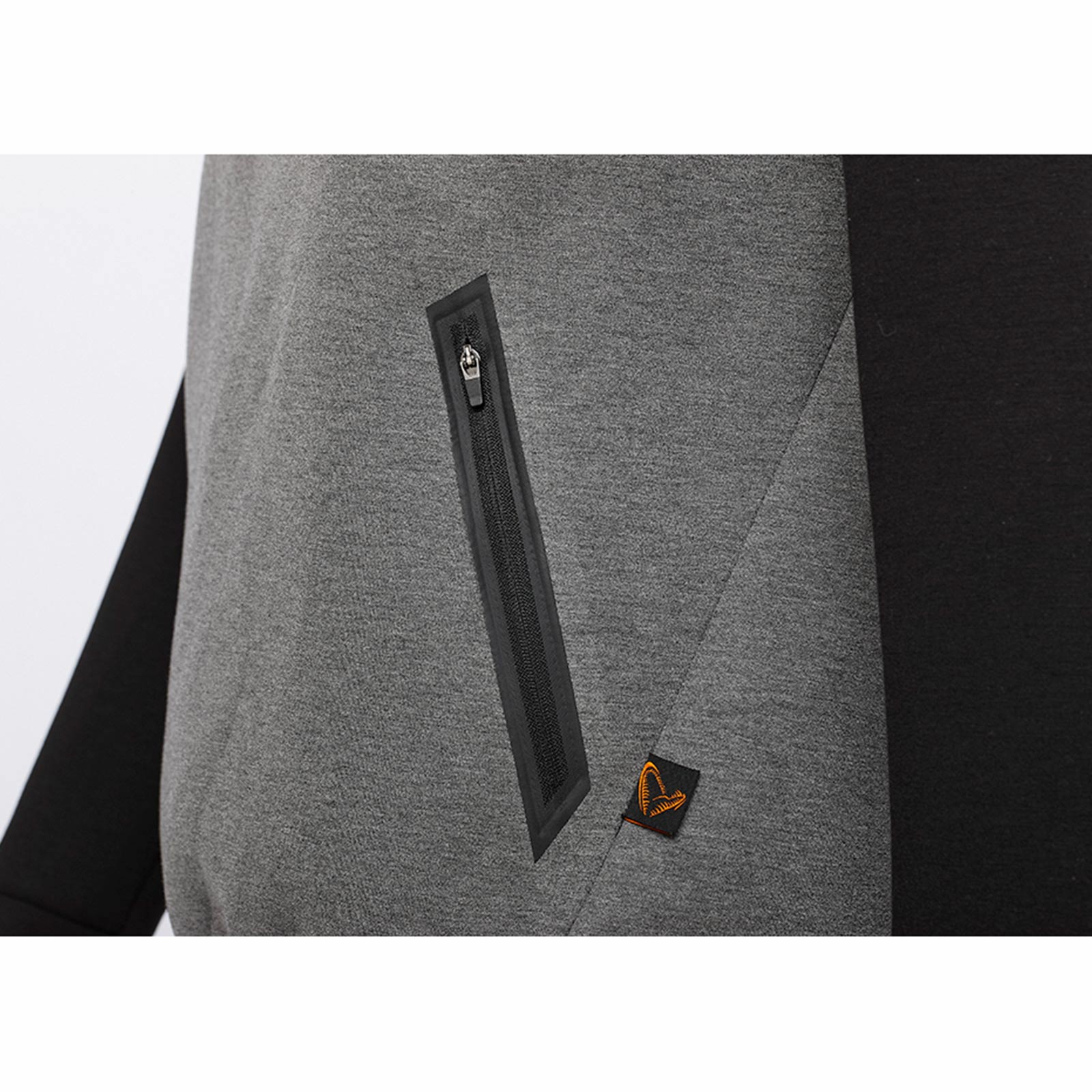 Savage Gear Tec-Foam Hoodie Dark Grey Melange Pullover Detail2