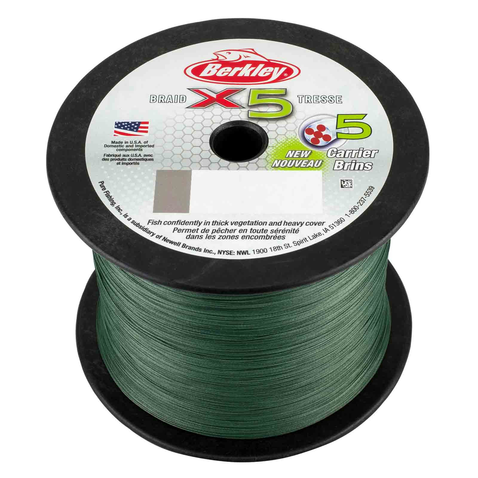 Berkley X5 Braid Low-Vis Green geflochtene Angelschnur Wunschlänge