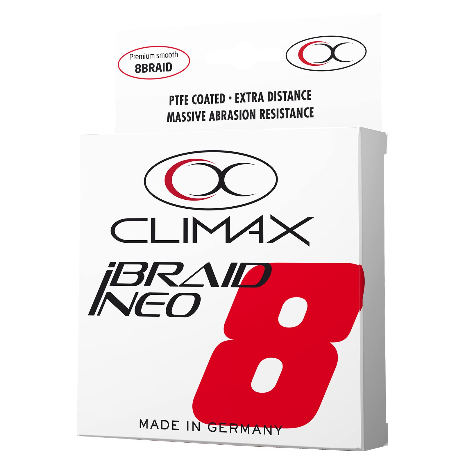 Climax iBraid NEO fluo-red Geflochtene Angelschnur Detail 1