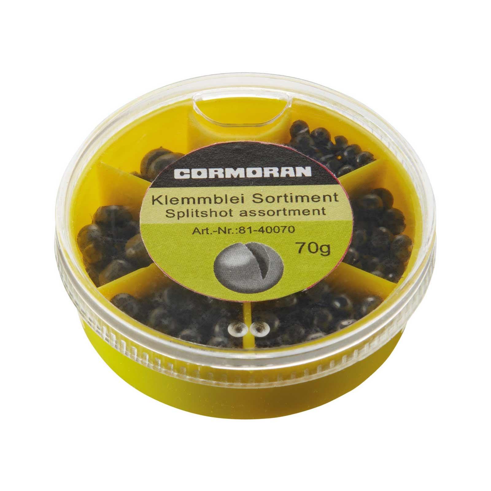 Cormoran Klemmblei Bleischrot Sortiment Set 70g fein