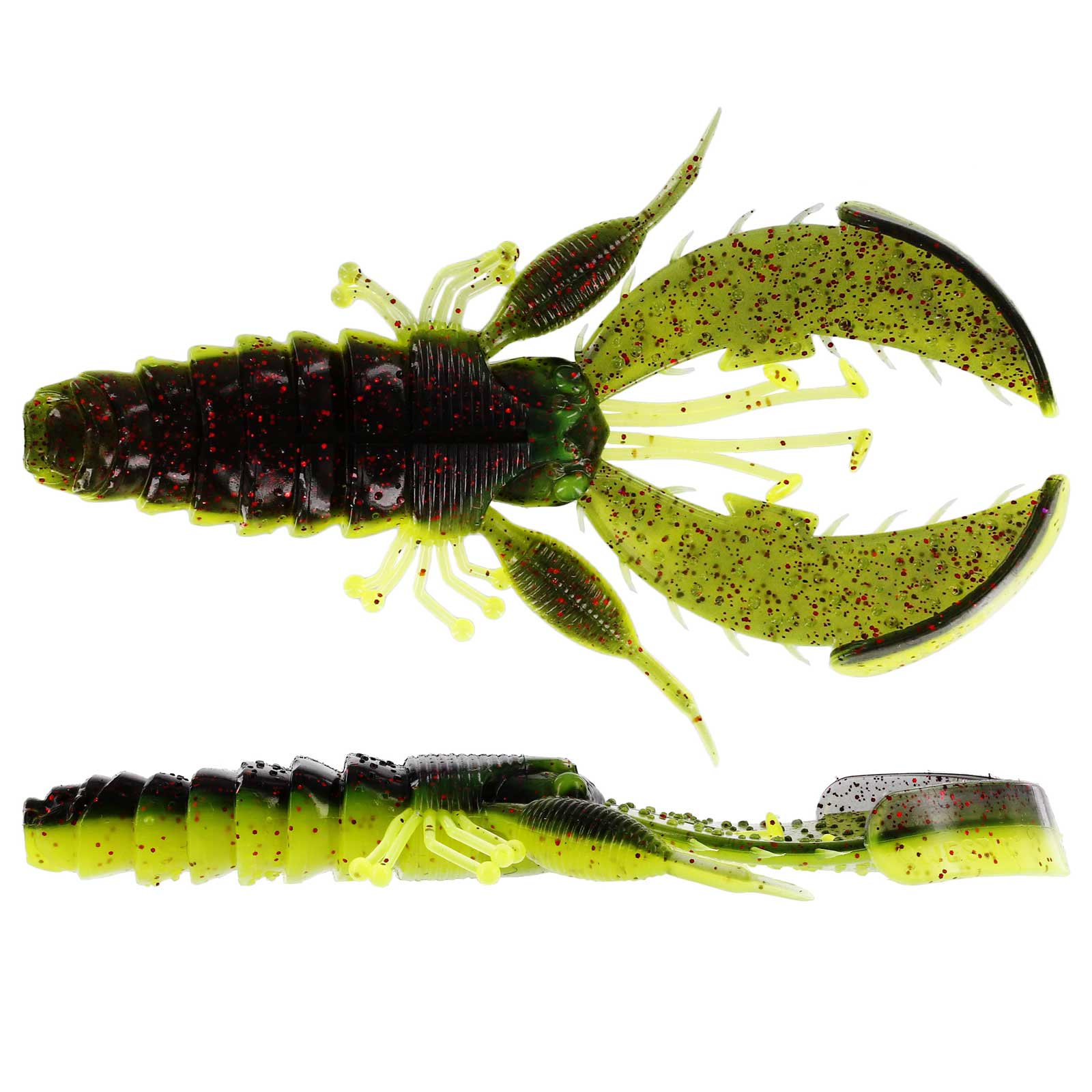 Westin Crecraw Creaturebait Gummikrebs Black Chartreuse