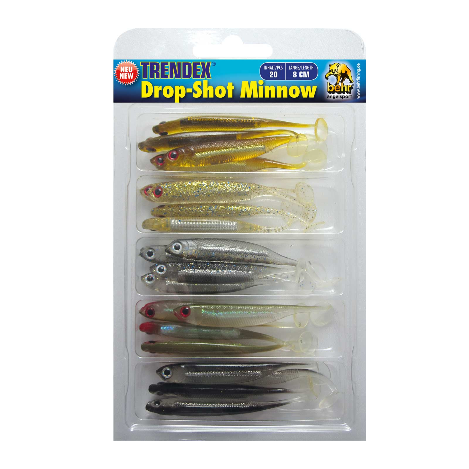 Behr Drop Shot Köder 8cm 20Stk. Angelset