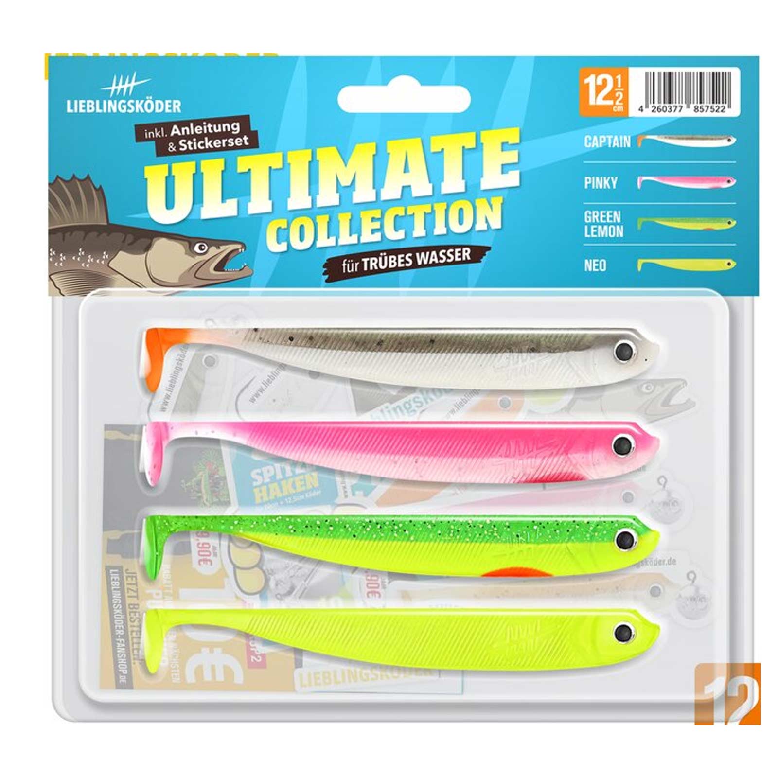 Lieblingsköder Ultimate Collection 12,5cm trübes Wasser Gummifisch pack