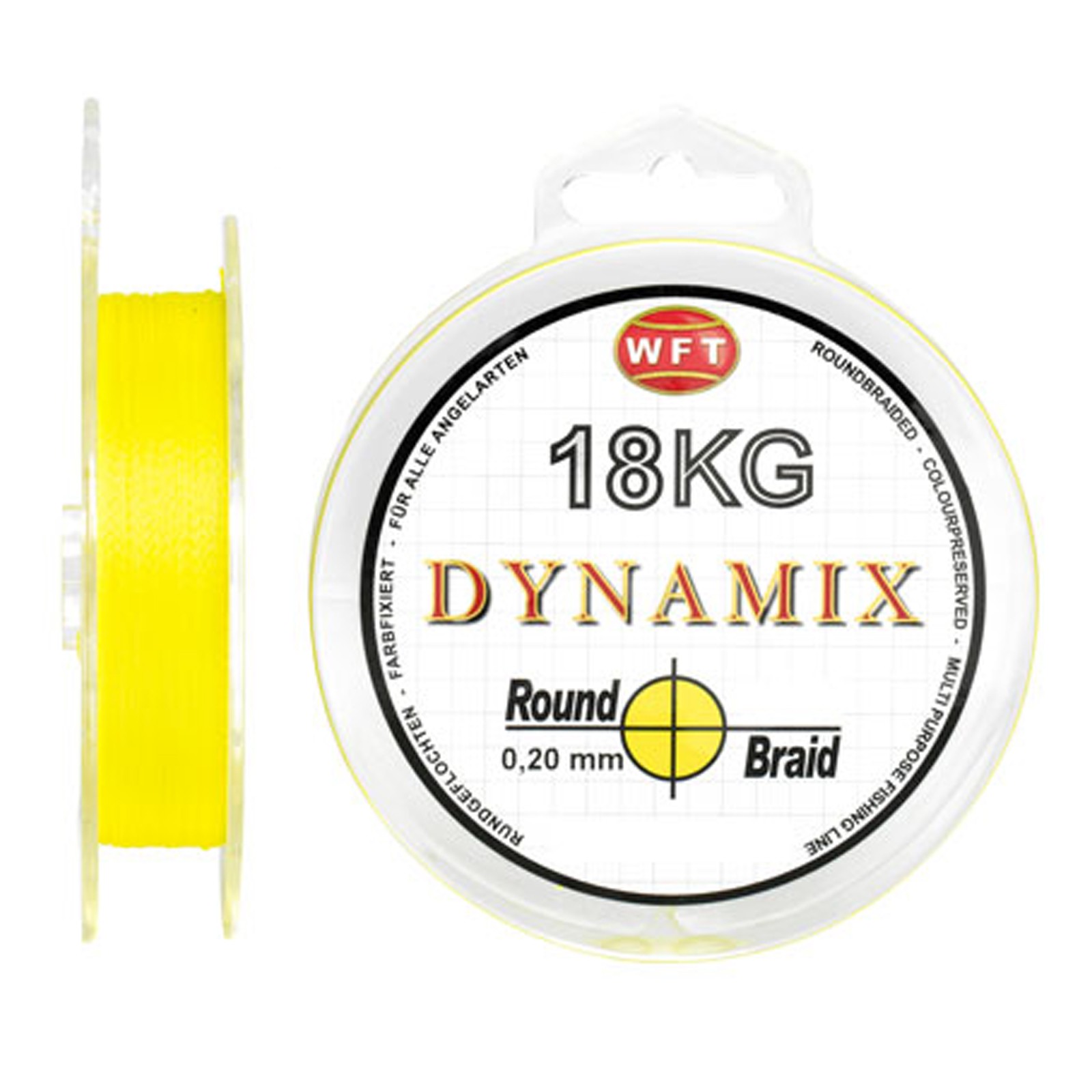 WFT KG Dynamix Round Yellow Geflochtene Angelschnur