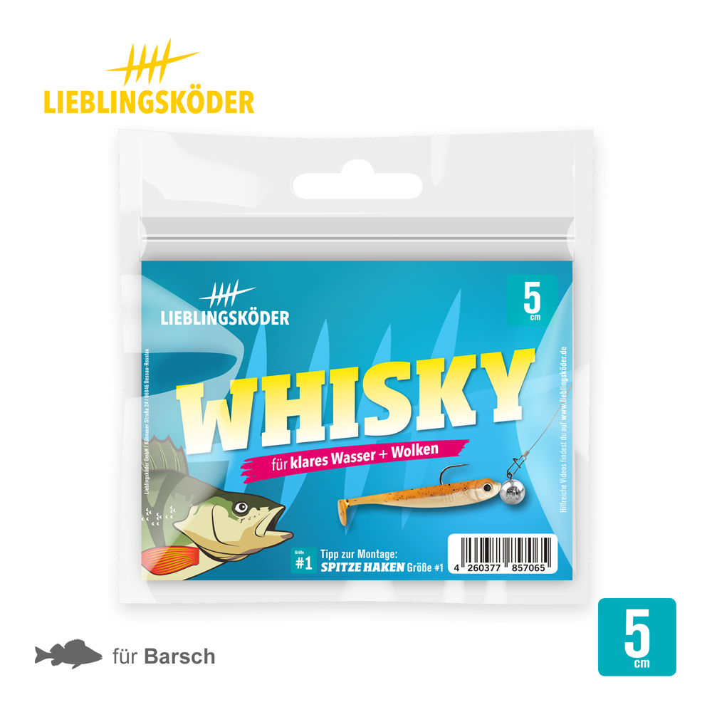 Lieblingsköder 5cm Whiskey Gummifisch Verpackung