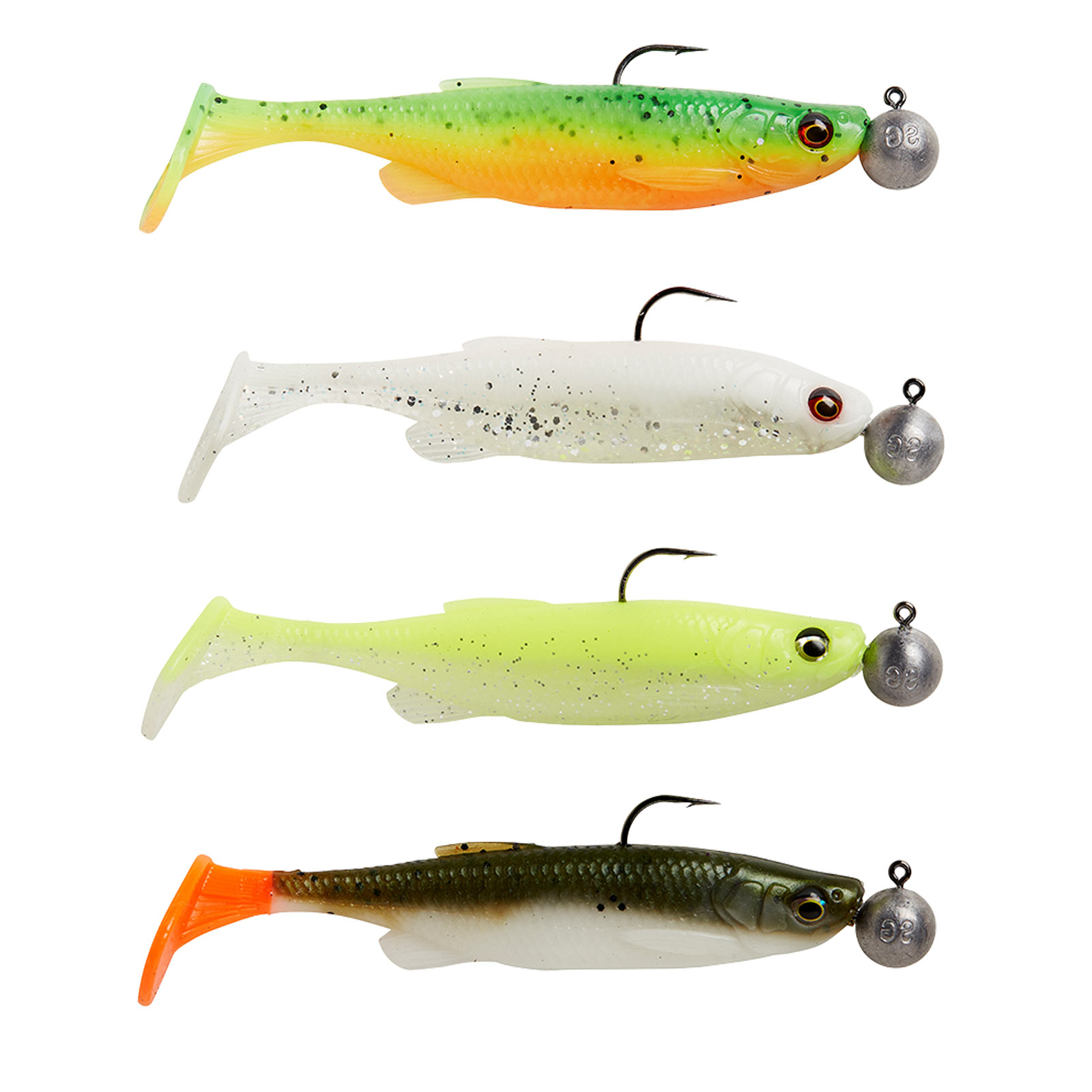 Savage gear Fat Minnow T-Tail RTF Sinking Darkwater Gummifisch montiert