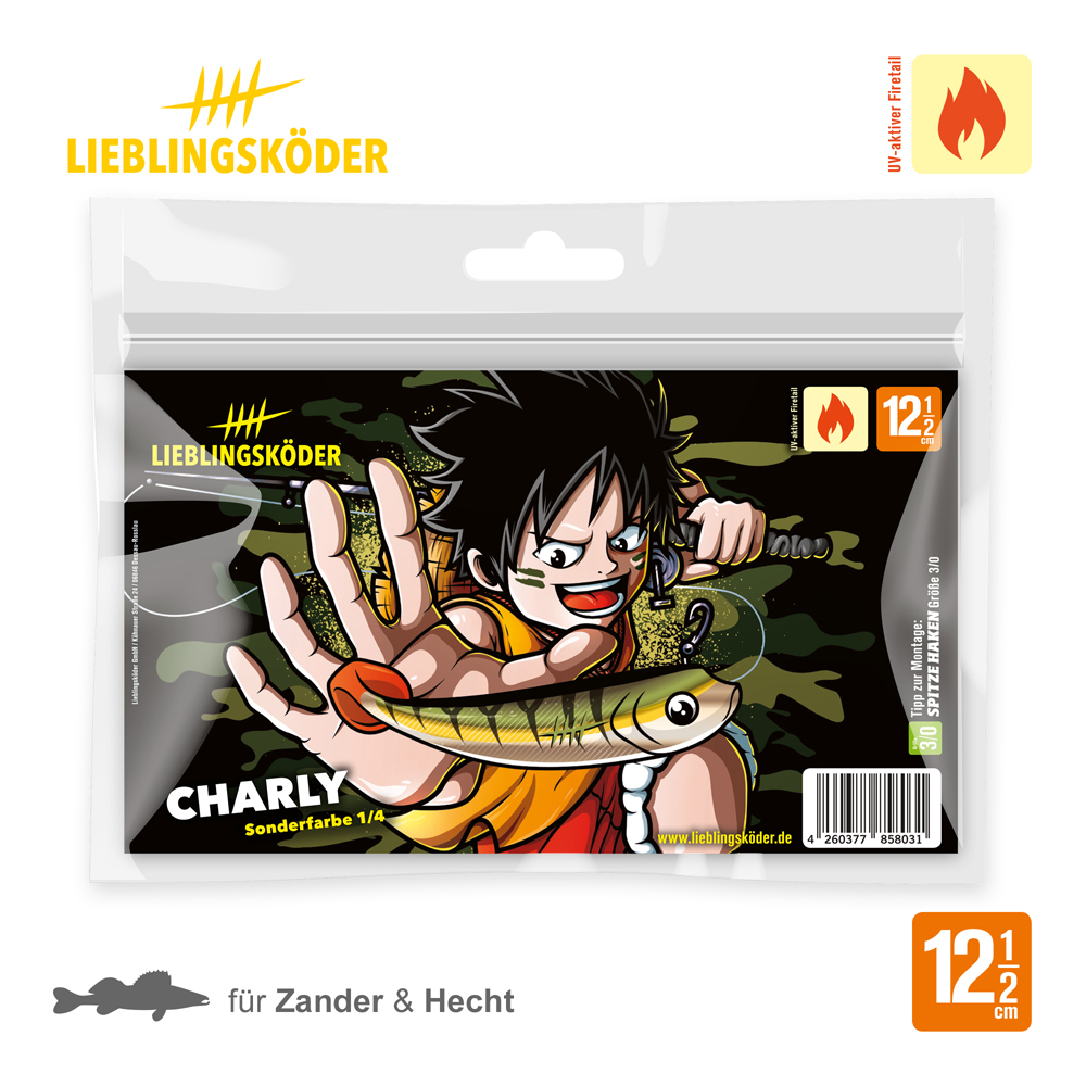 Lieblingsköder 12,5cm Charly Gummifisch Verpackung