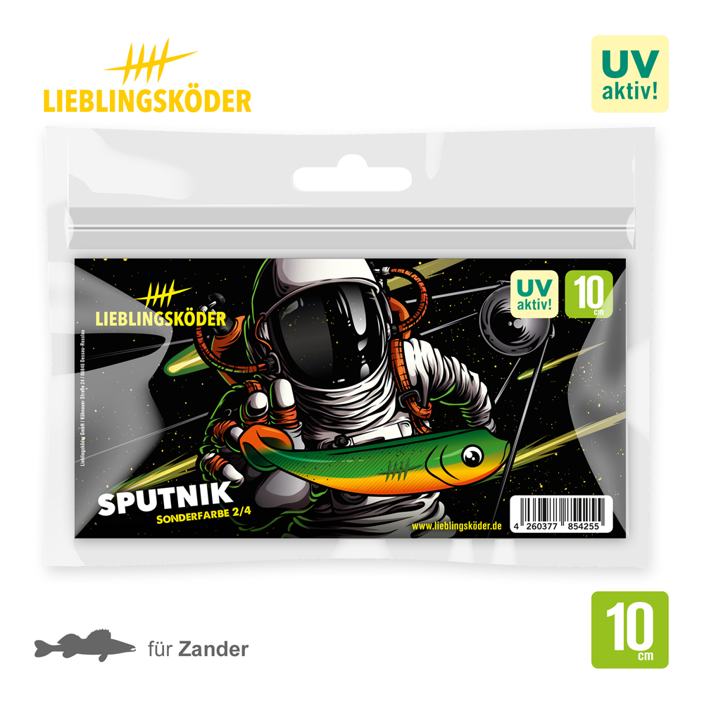 Lieblingsköder 10cm Sputnik Gummifisch Verpackung