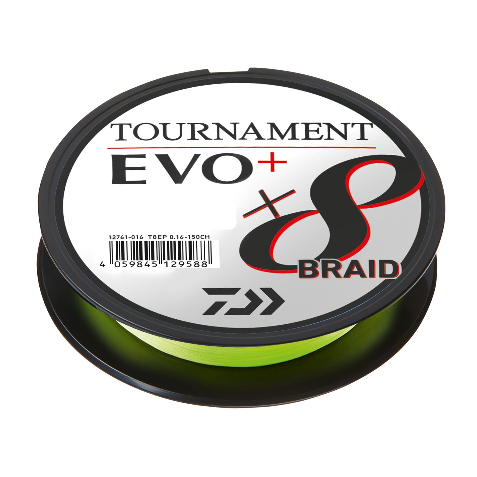 Daiwa Tournament X8 Braid EVO+ Meterware Chartreuse geflochtene Angelschnur