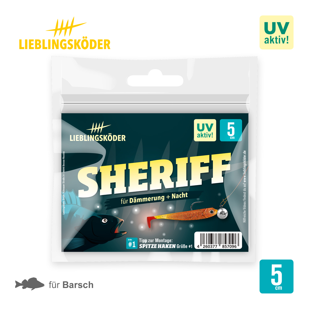 Lieblingsköder 5cm Sheriff Gummifisch Verpackung