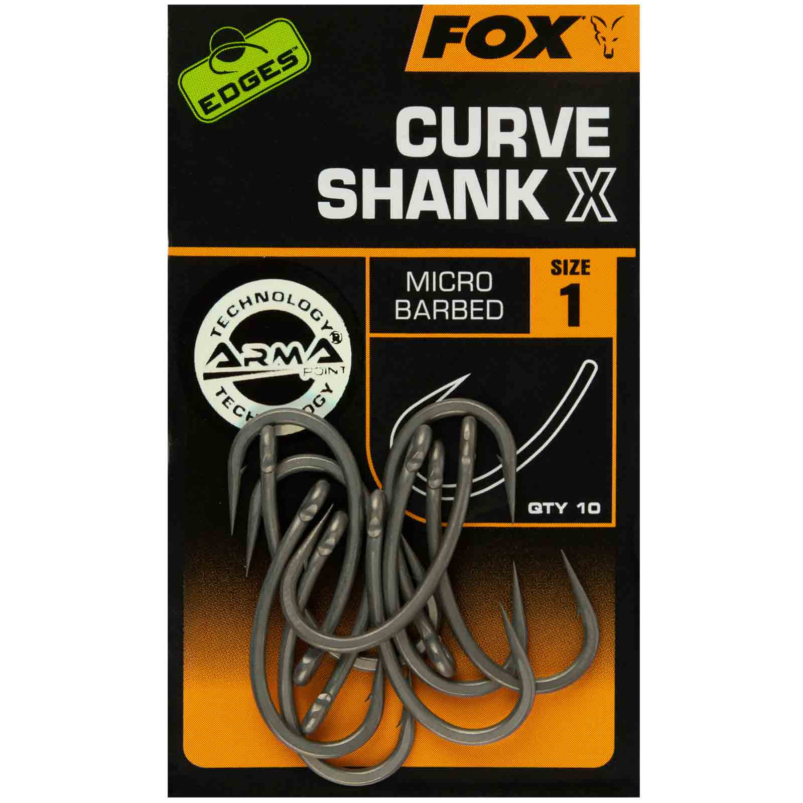 Fox Edges Curve Shank X size 1 Karpfenhaken