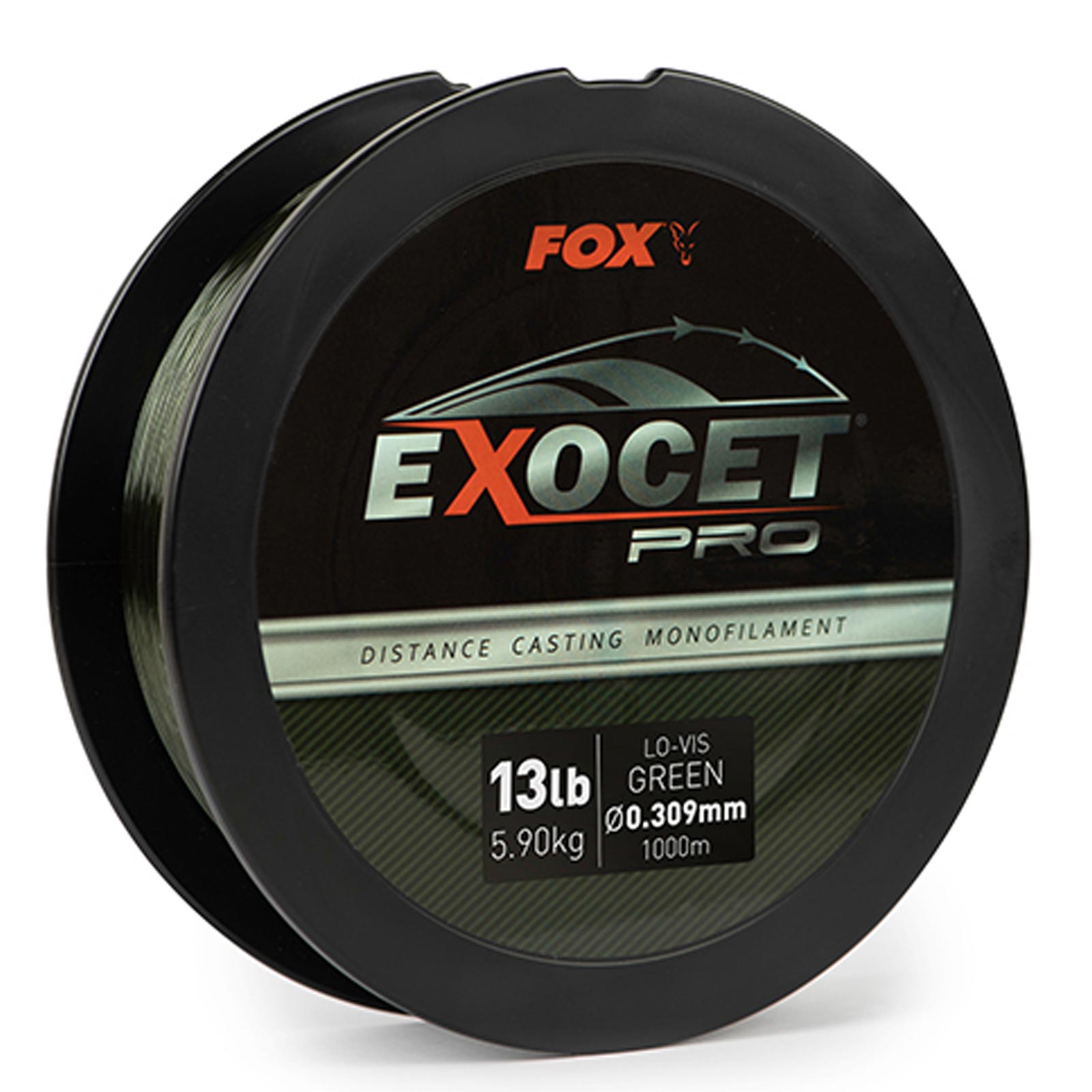 Fox Exocet Pro Monofilament Lo-Vis Green 0.309mm 13lbs / 5.90kgs (1000m) Monofile Angelschnur