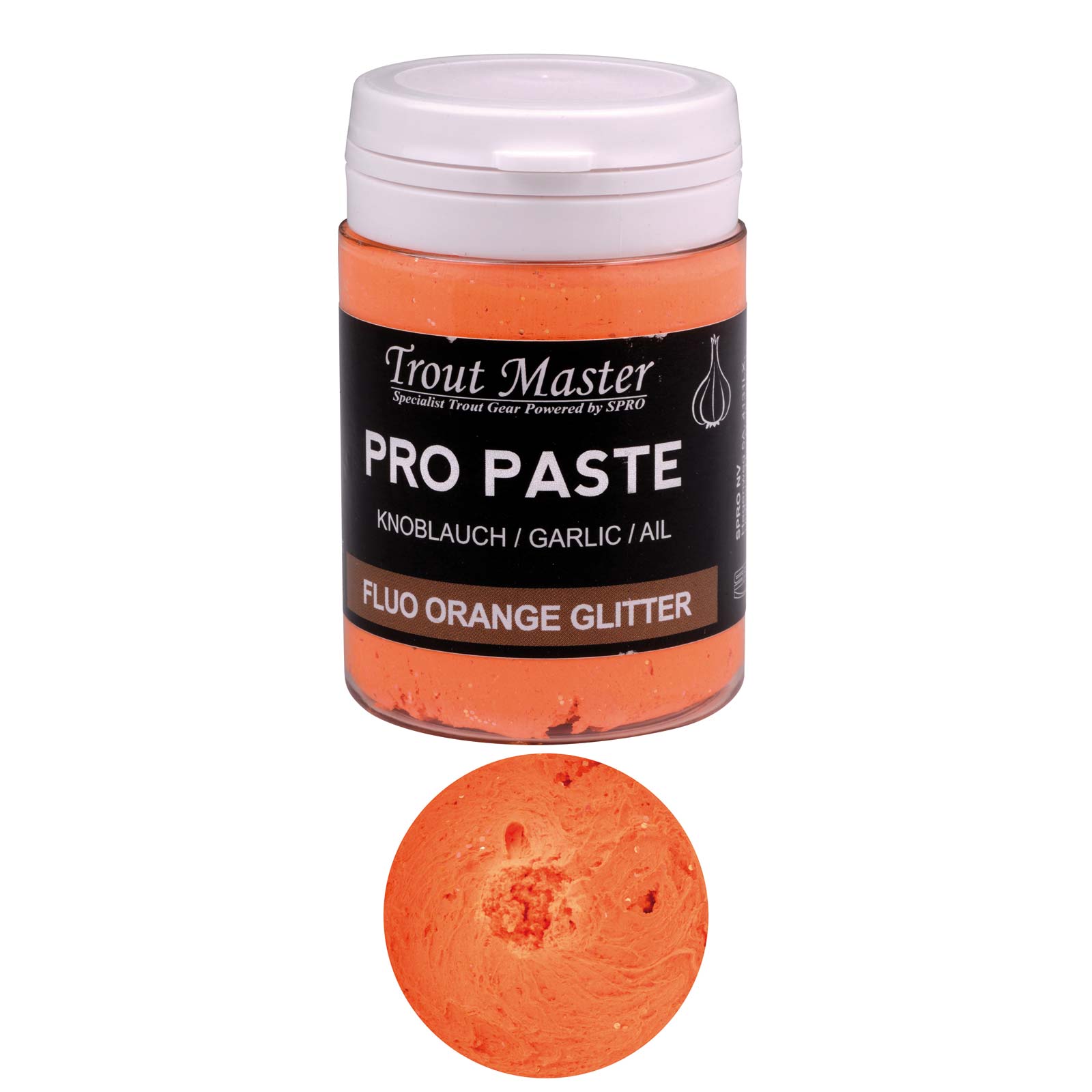 Spro Trout Master Pro Paste Forellenteig Fluo Orange Glitter  