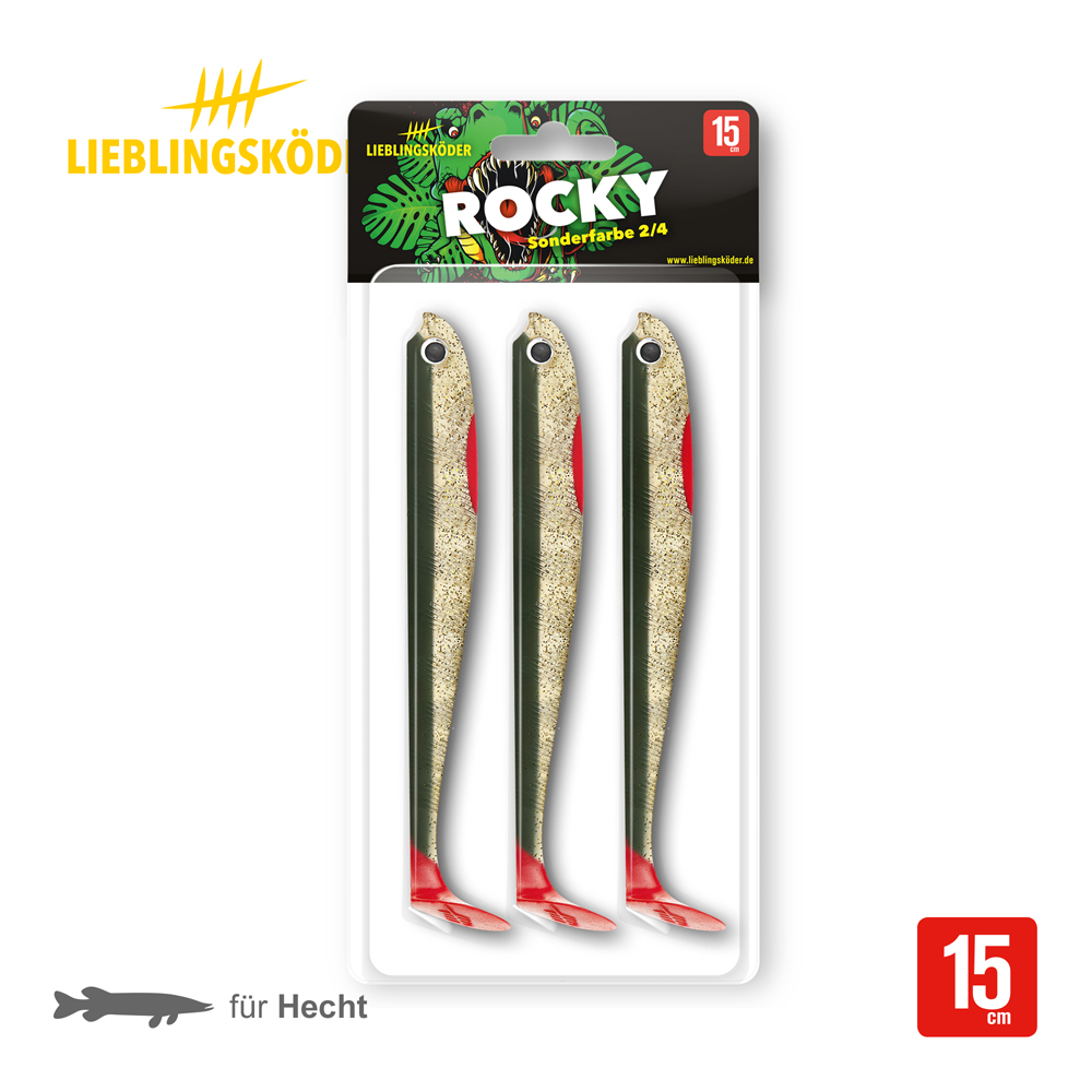 Lieblingsköder 15,0cm Rocky Gummifisch Verpackung