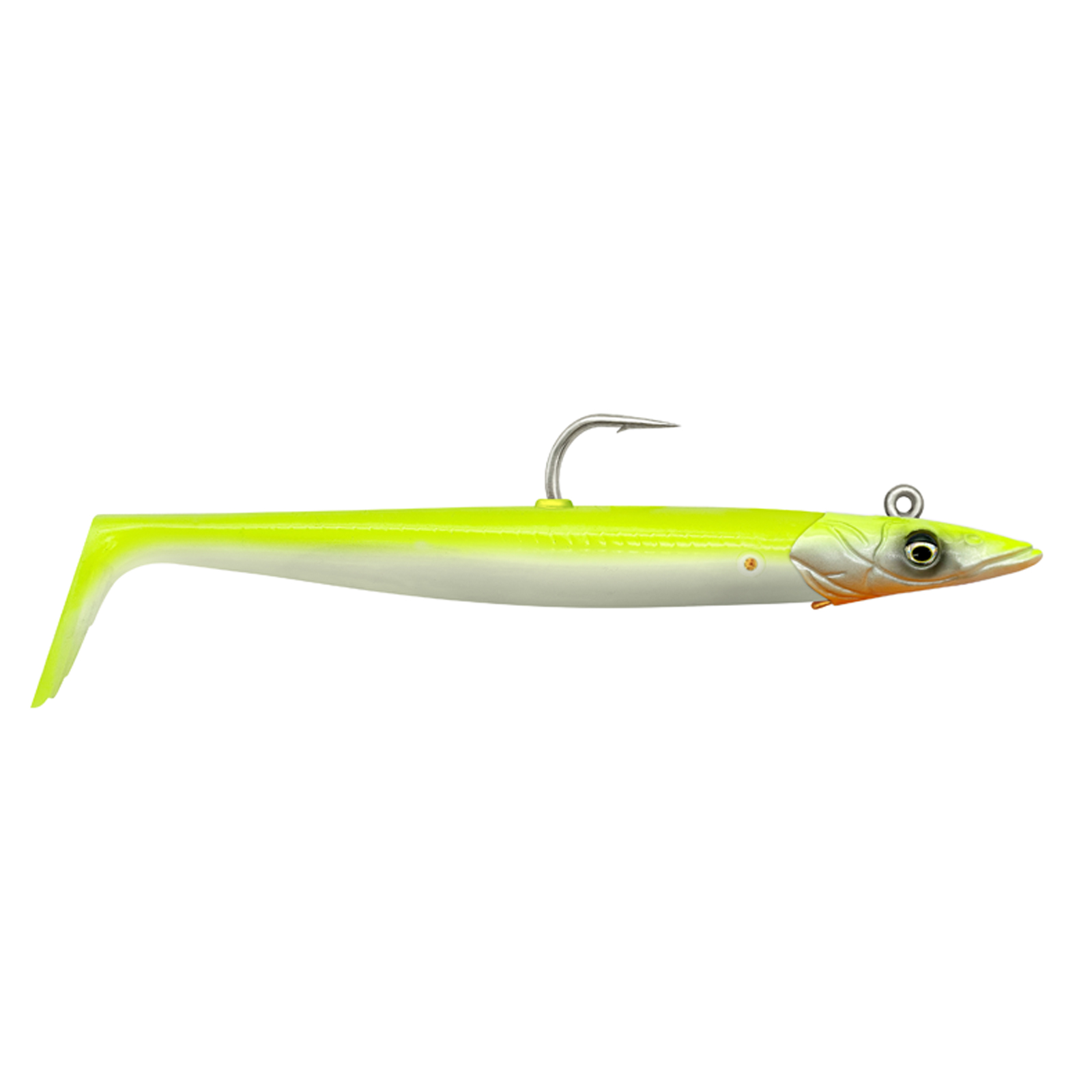 Savage Gear Sandeel V2 2+1 Teile Lemon Back Gummifisch montiert