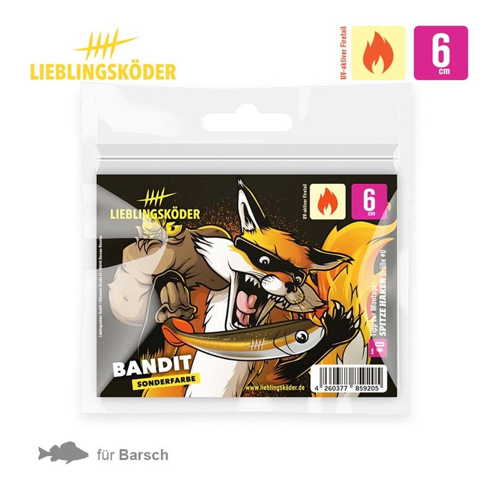 Lieblingsköder 6,0cm Bandit Gummifisch pack