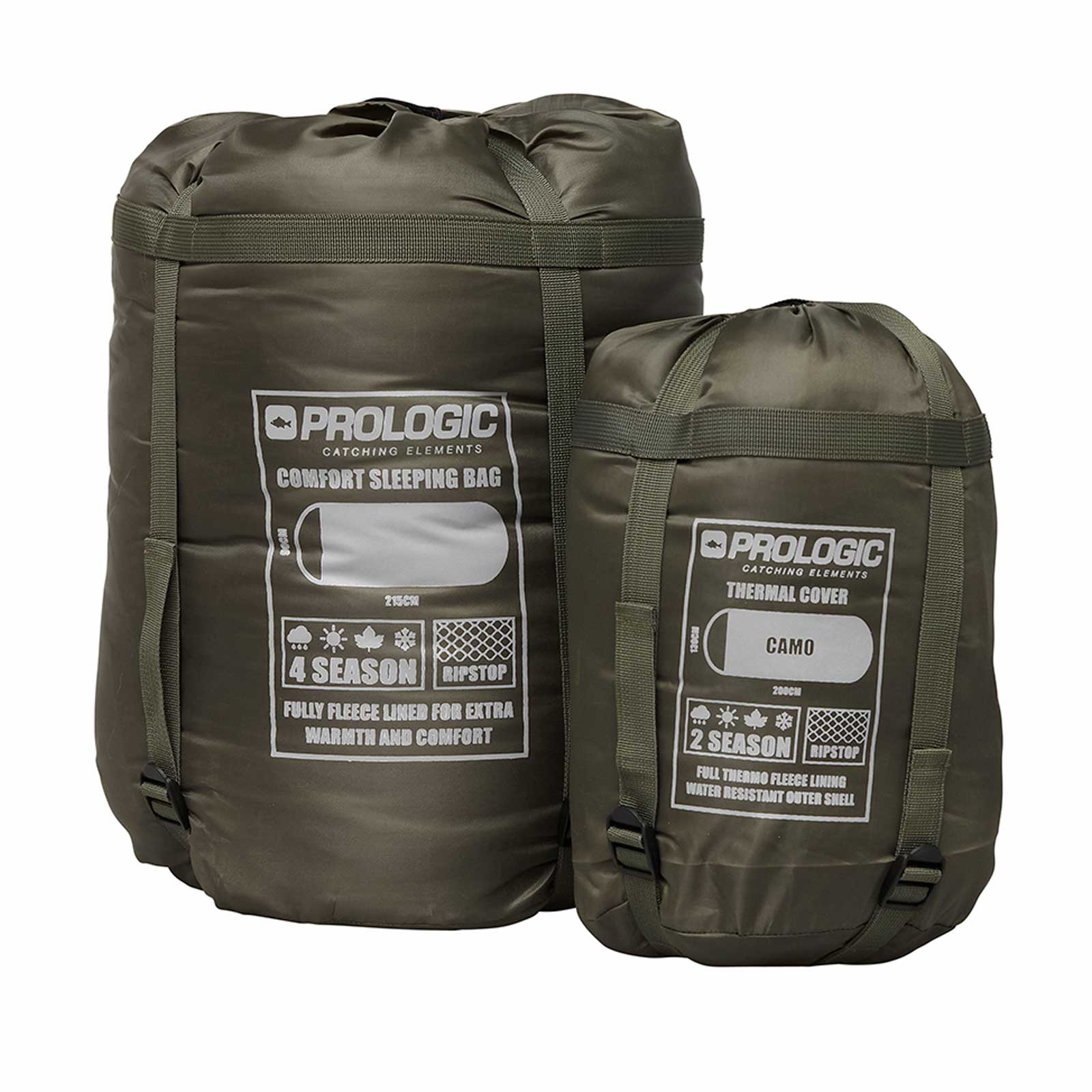 Prologic Element Comfort S/Bag & Thermal Camo Cover 5 Season Schlafsack incl. Thermohülle Detail