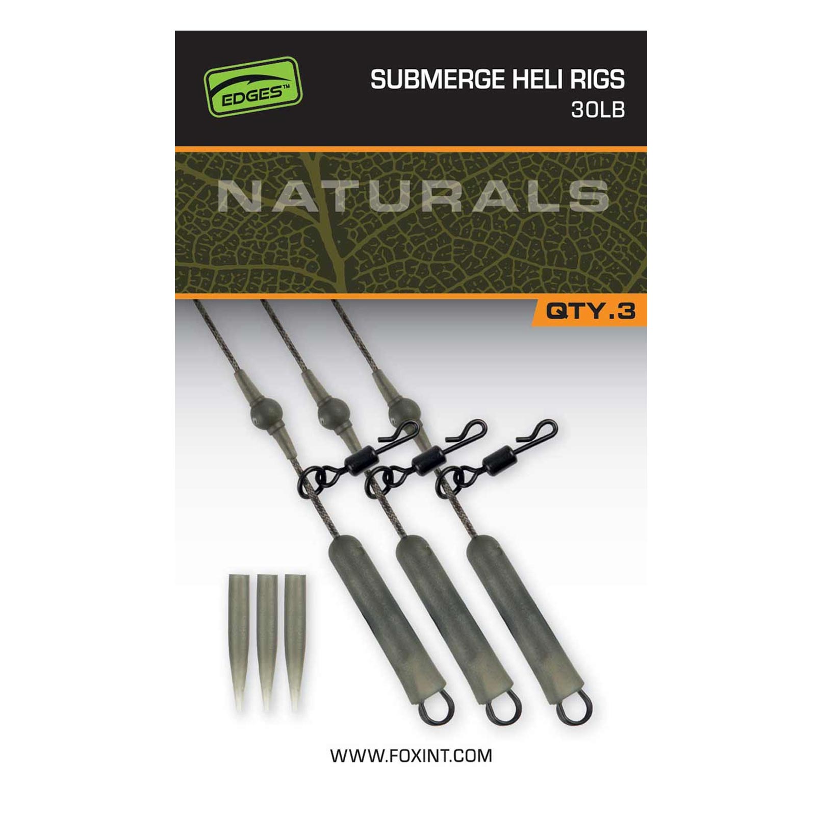 Fox Naturals Submerged Heli Rigs 30lb Karpfen-Zubehör