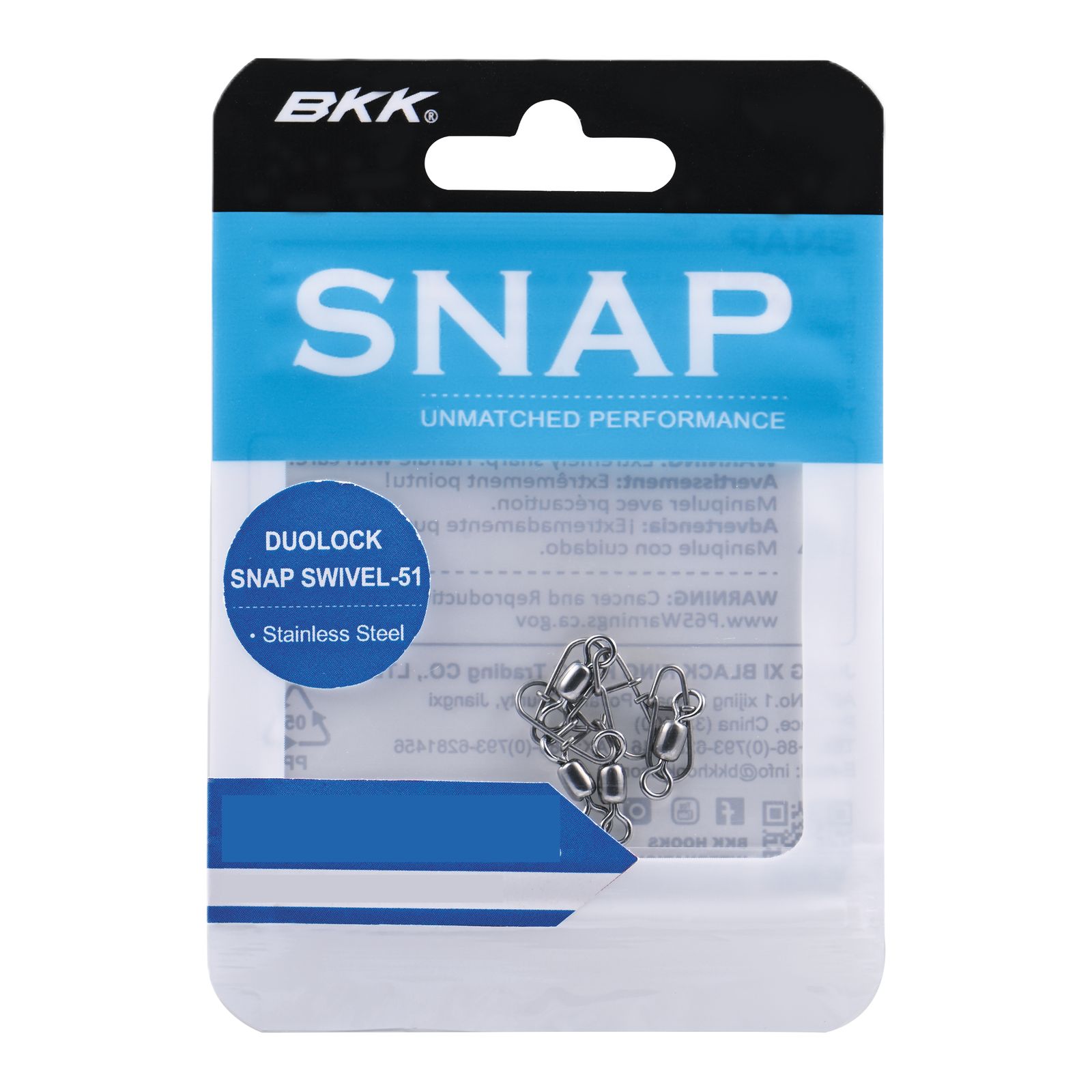 BKK Duolock Snap Swivel-51 Stainless Snap und Wirbel Detail 1