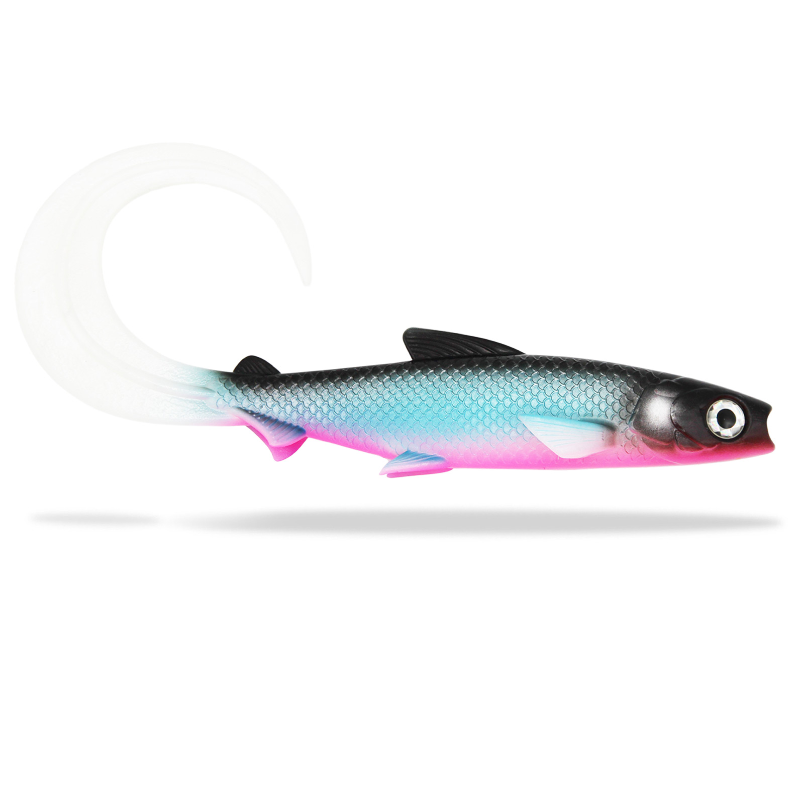 FishingGhost Renky Shad CRL Curly Tail Pink Bubblegum Gummifisch