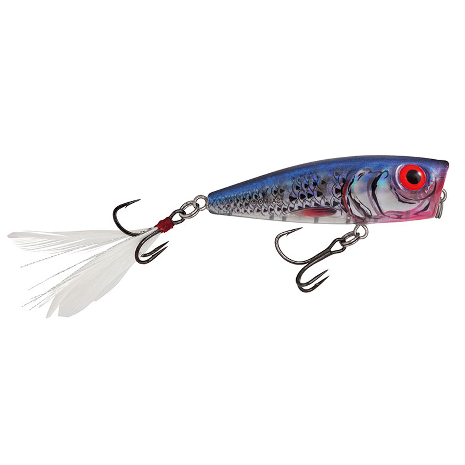 Salmo Rattlin pop 7cm Clear Blue Shiner Popper