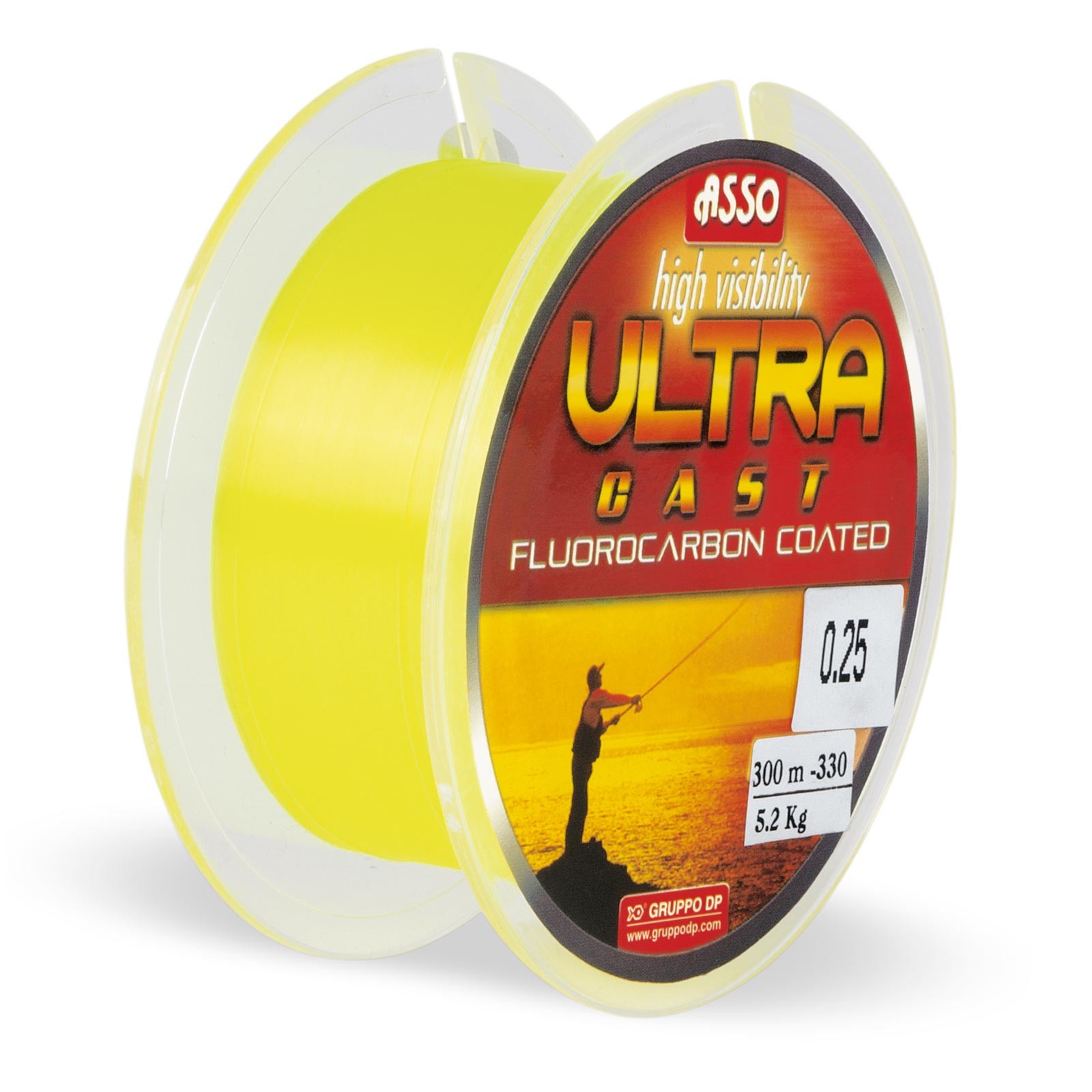 ASSO Ultra Cast 300m Fluo Yellow Monofile Angelschnur