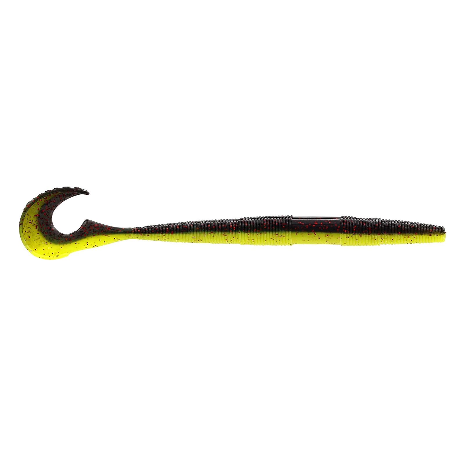 Westin Swimming Worm Black Chartreuse Gummiwurm