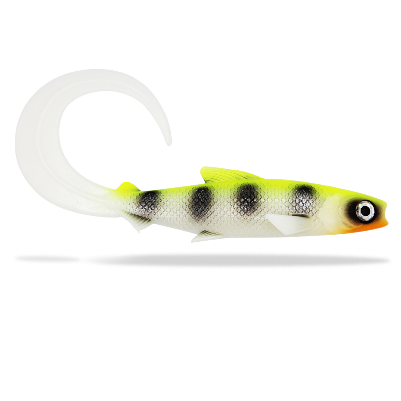 FishingGhost Renky Shad CRL Curly Tail Lemon Cream Gummifisch