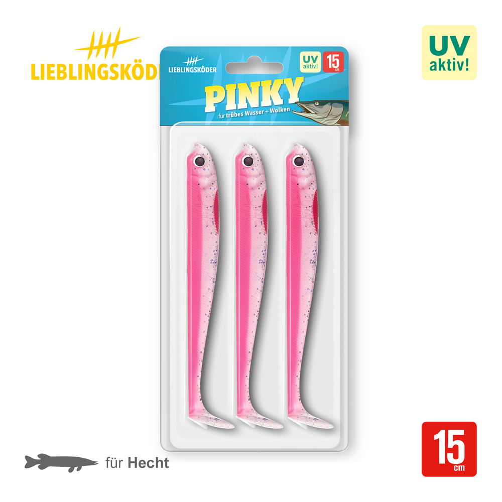 Lieblingsköder 15,0cm Pinky Gummifisch Verpackung