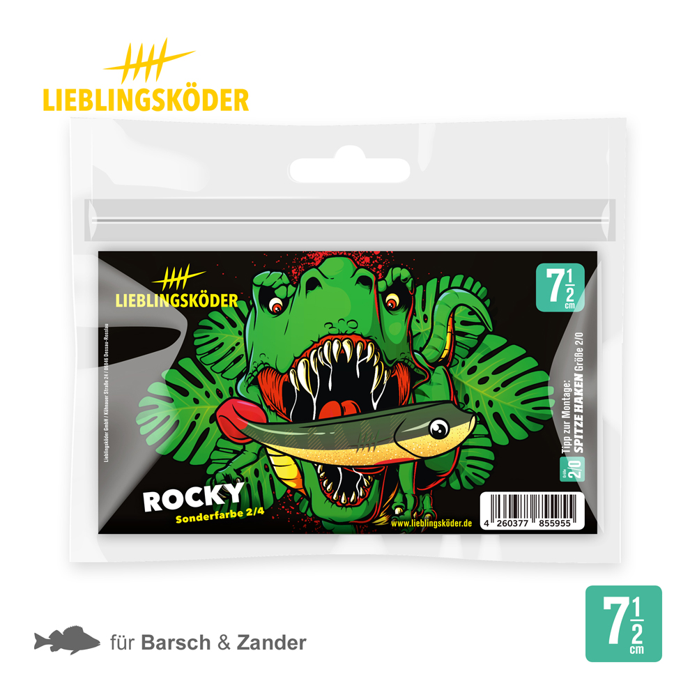 Lieblingsköder 7,5cm Rocky Gummifisch Verpackung