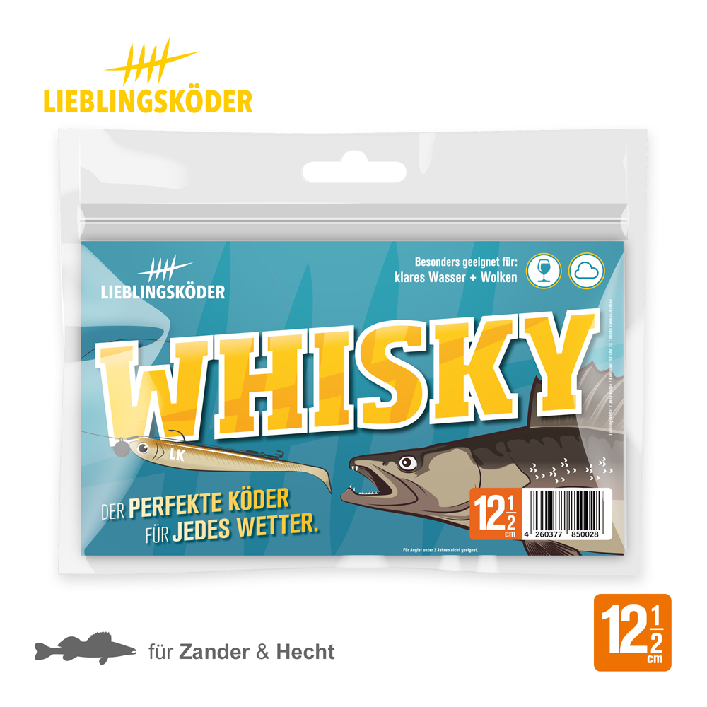 Lieblingsköder 12,5cm Whisky Gummifisch Verpackung