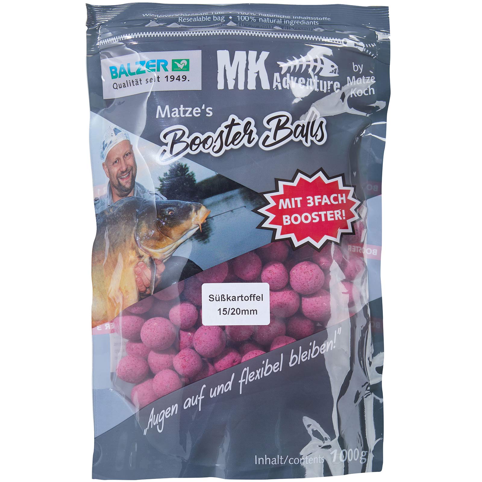 Balzer Matze Koch Booster Balls Süßkartoffel Boilies Pink 1kg Special Edition Boilies