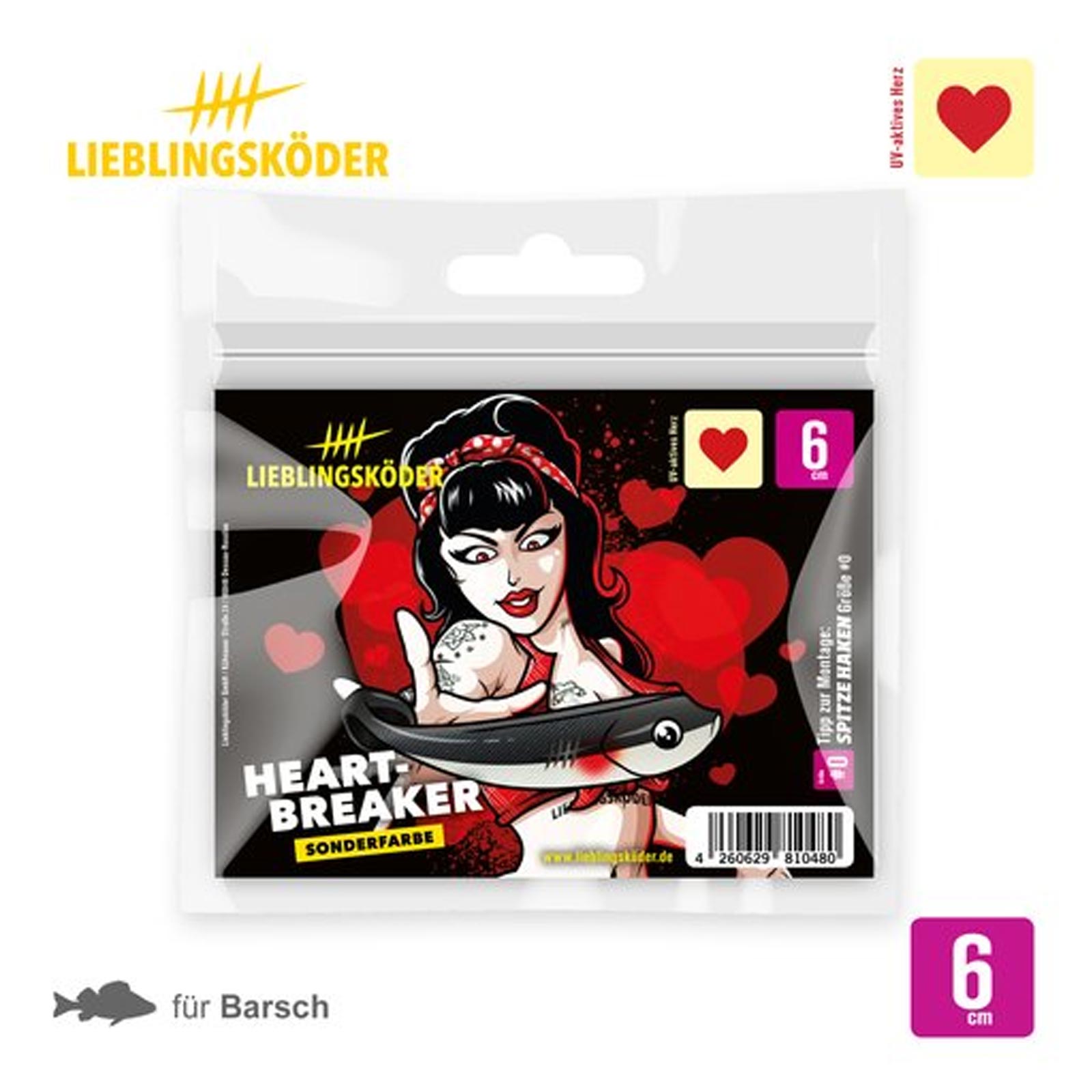 Lieblingsköder 6,0cm Heartbreaker Gummifisch pack