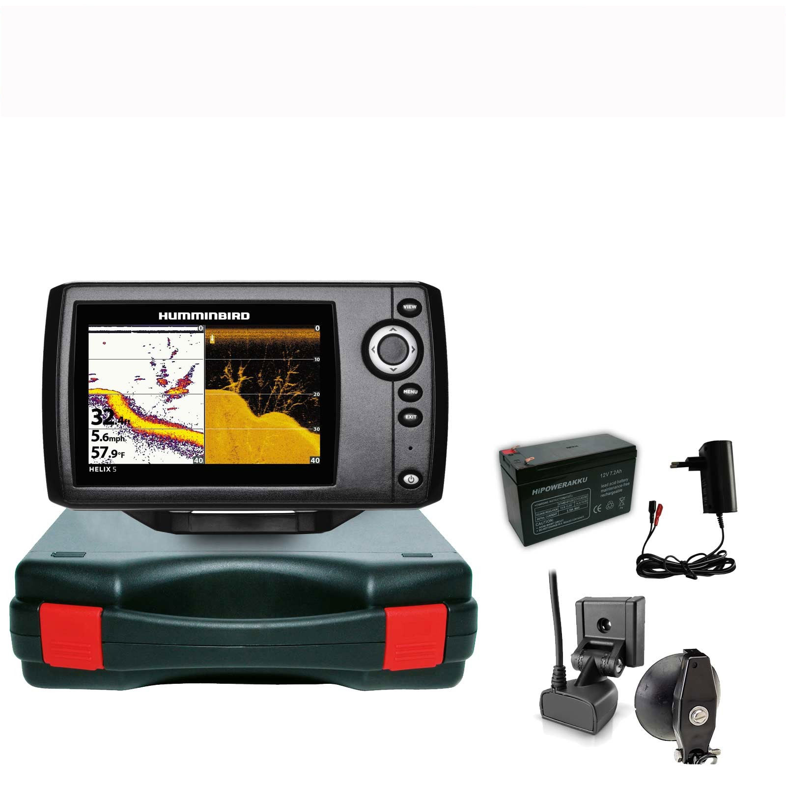 Humminbird Helix 5 DI G2 Down Imaging Echolot Portabel Basic – Komplettsystem