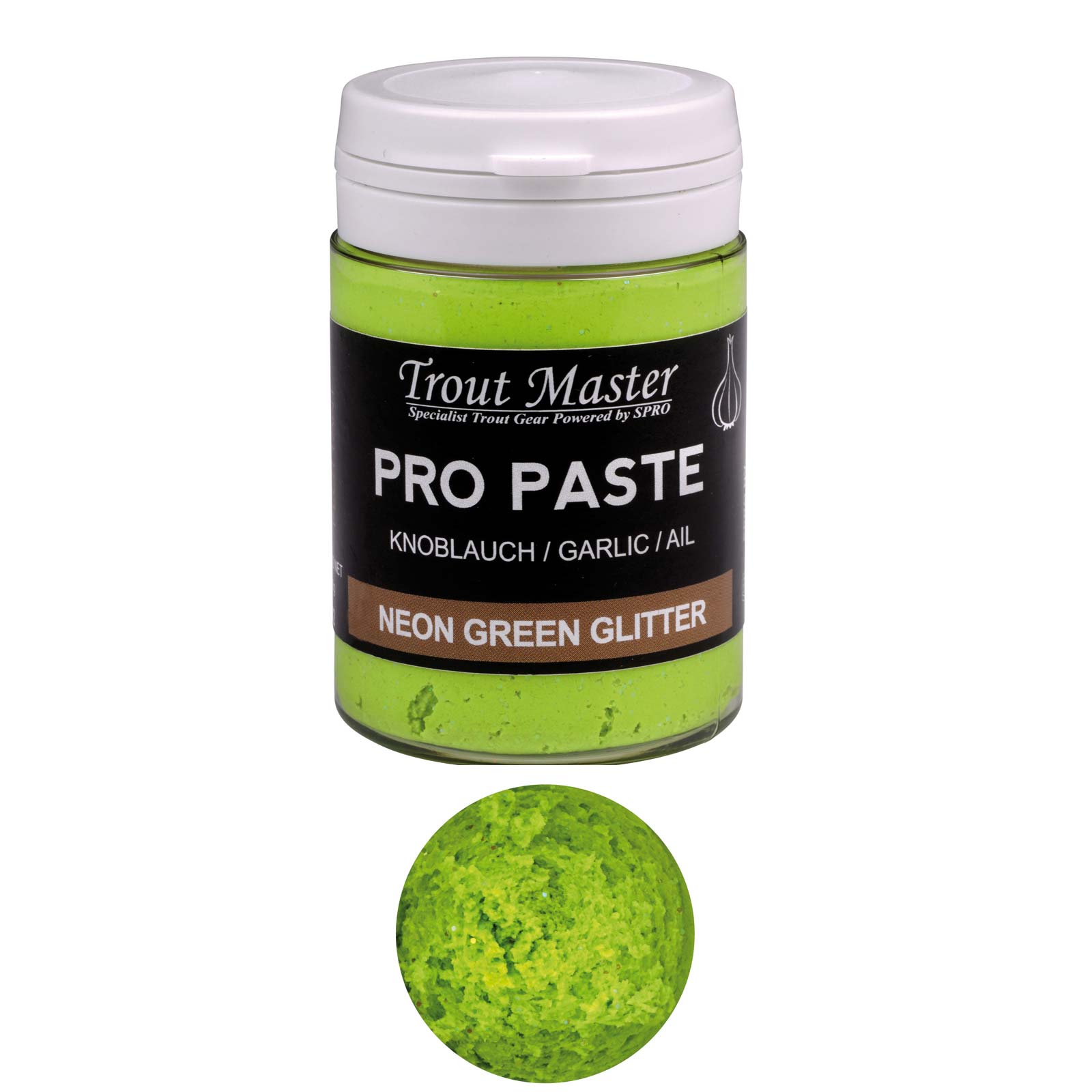 Spro Trout Master Pro Paste Forellenteig Neon GreenGlitter  