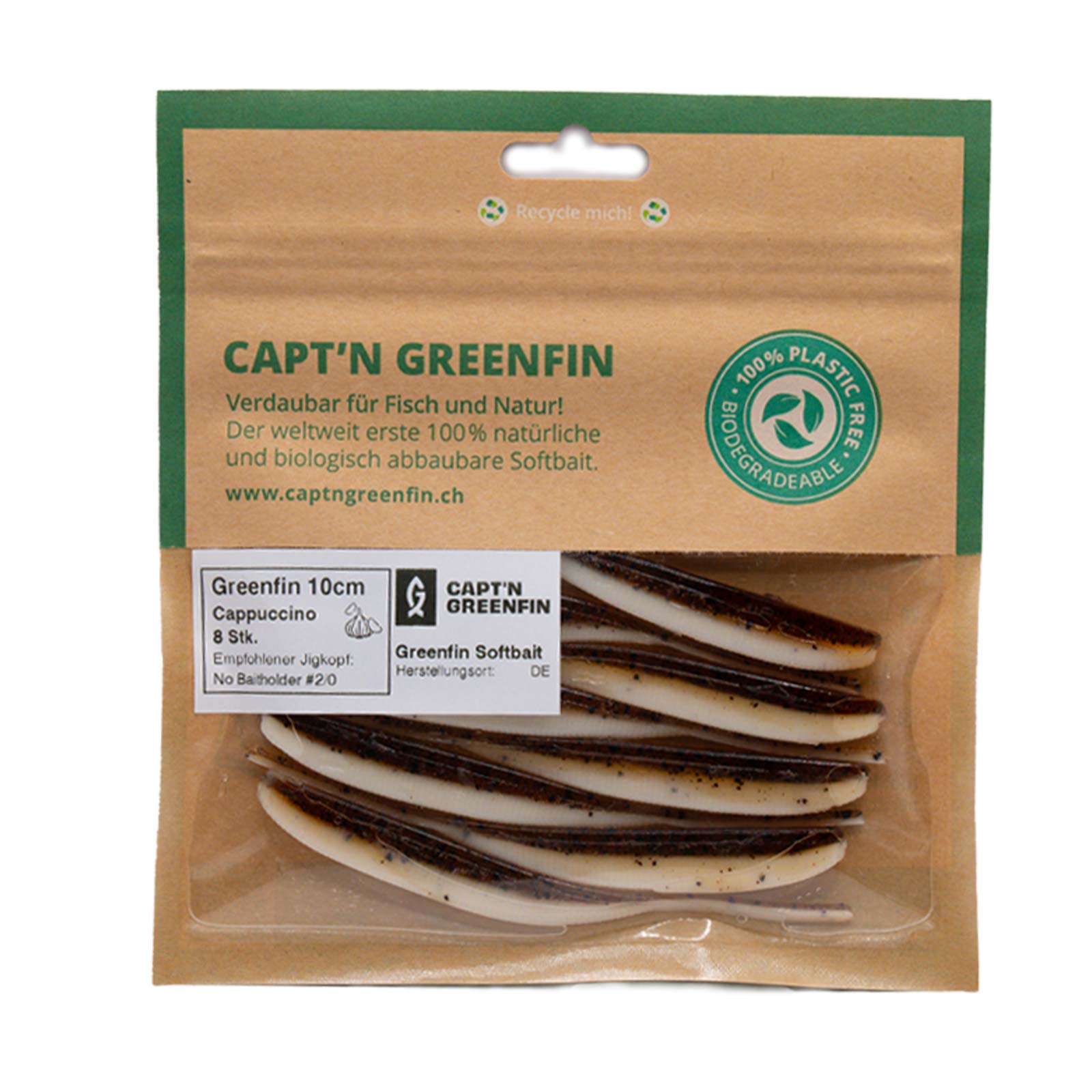 Capt`n Greenfin 10cm Cappuchino Protein Softbait