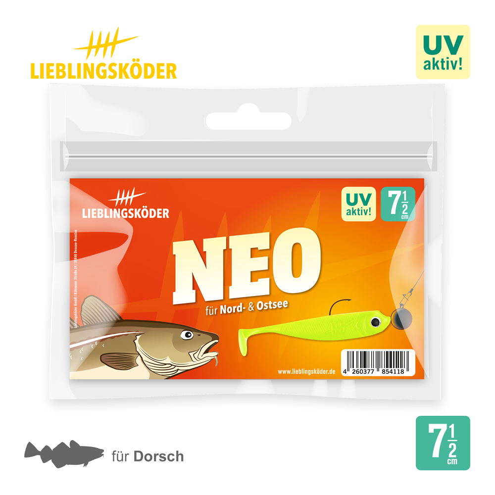 Lieblingsköder 7,5cm Neo Gummifisch Verpackung