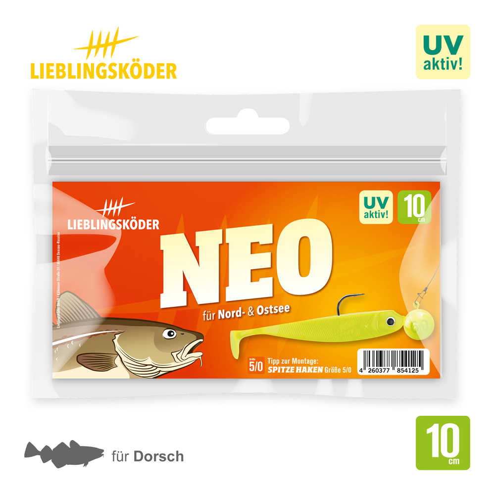 Lieblingsköder 10cm Neo Gummifisch Verpackung