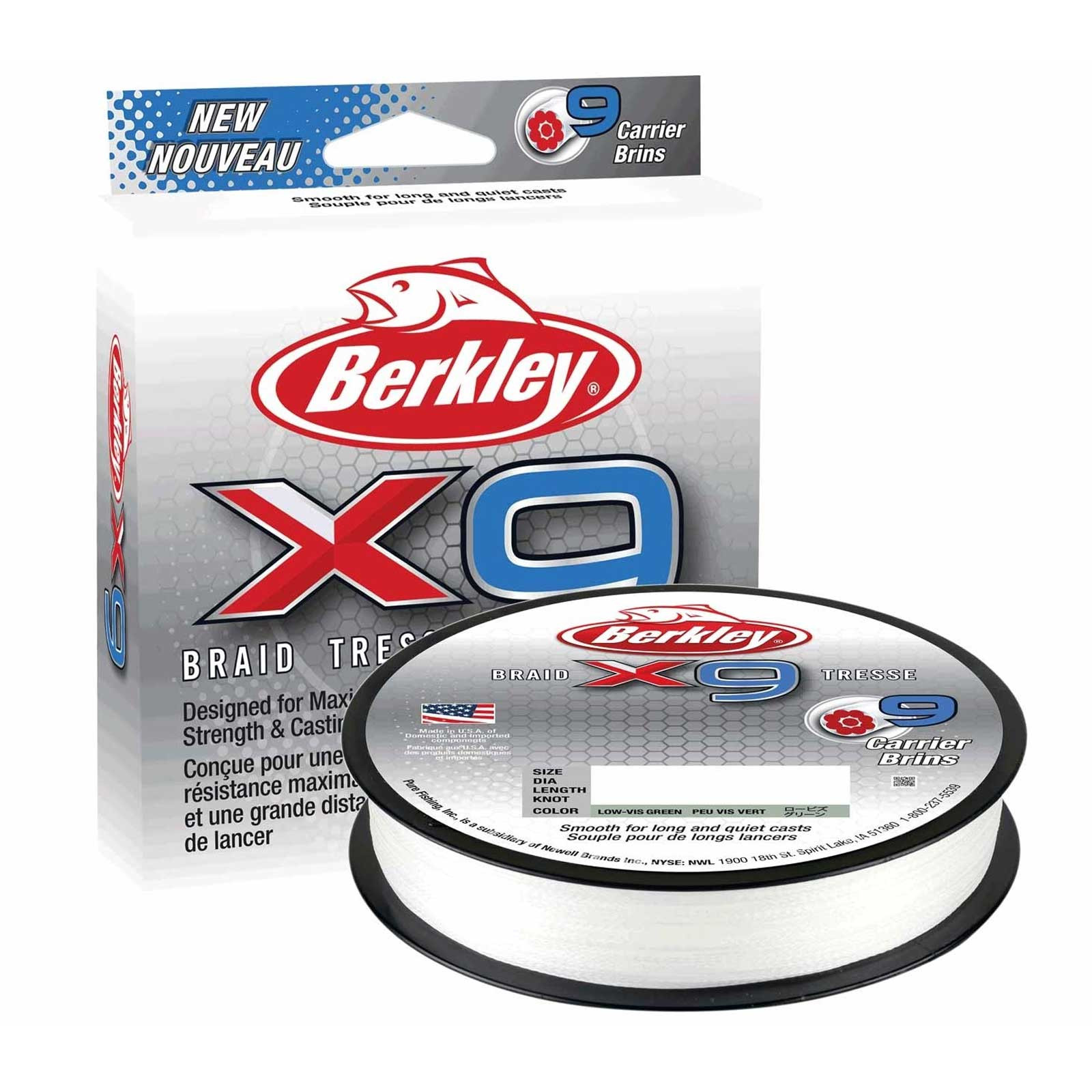 Berkley X9 Braid Crystal geflochtene Angelschnur Wunschlänge