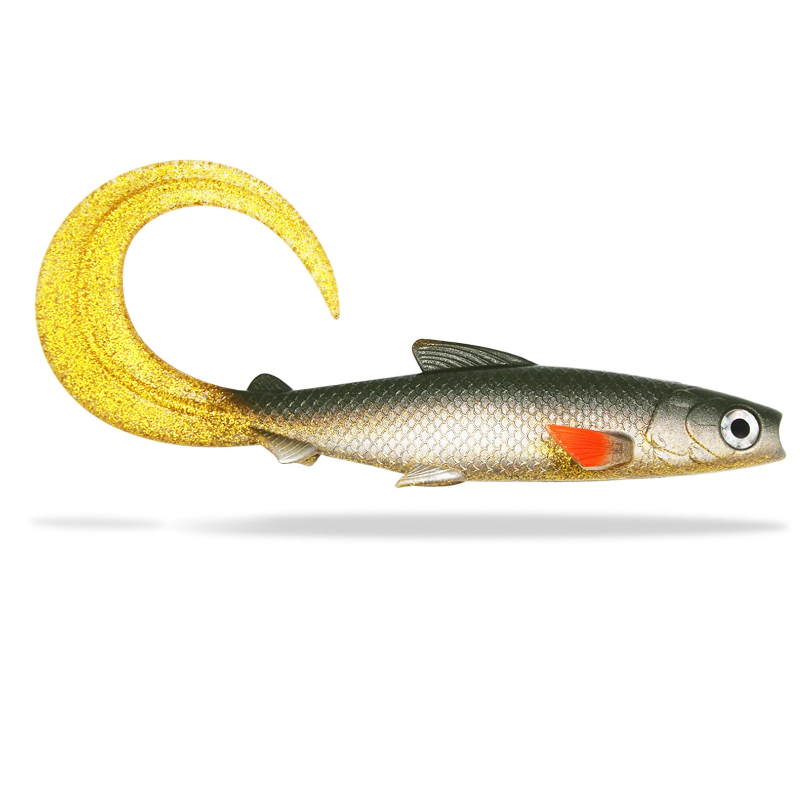 FishingGhost Renky Shad CRL Curly Tail Golden Bleak Gummifisch