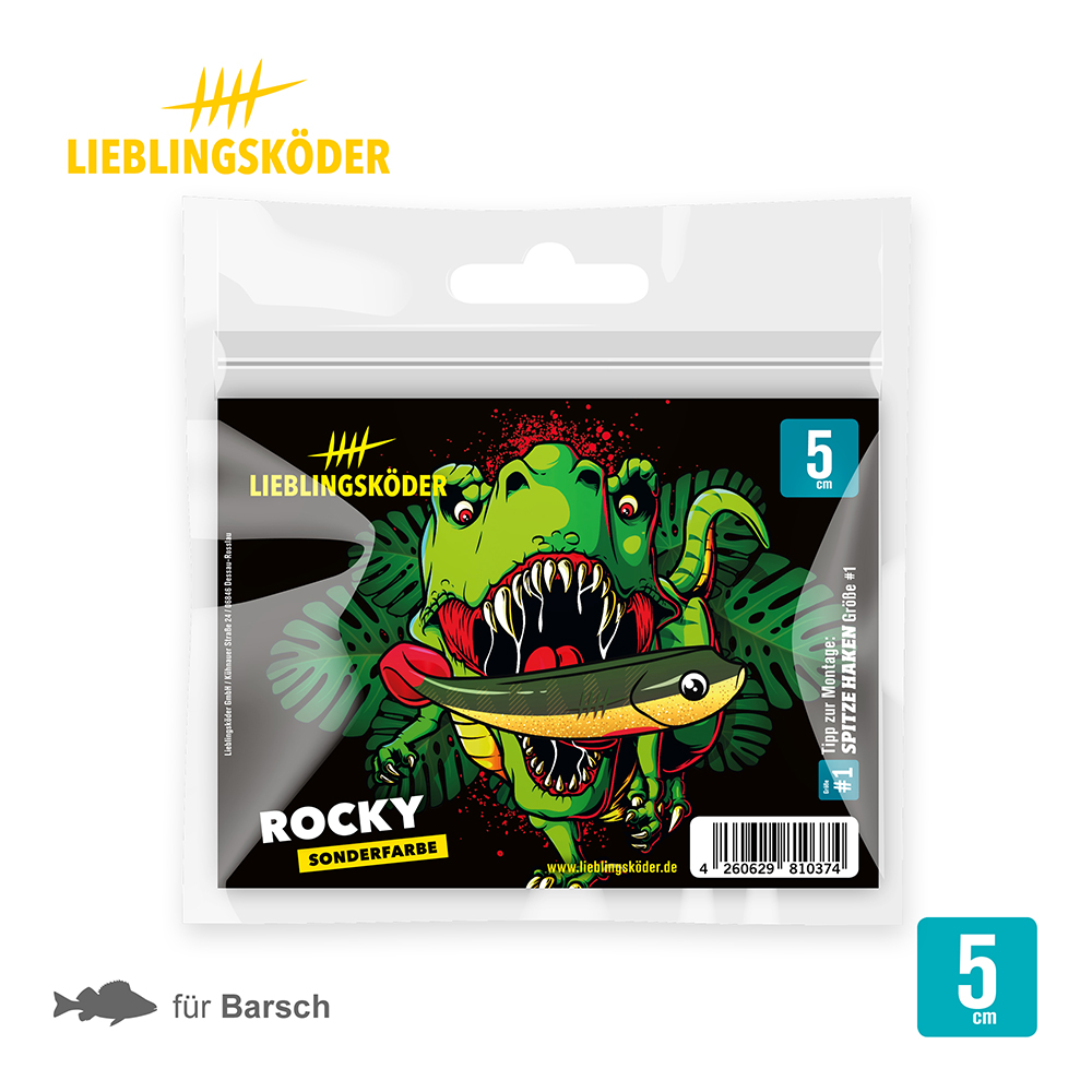 Lieblingsköder 5cm Rocky Gummifisch Verpackung