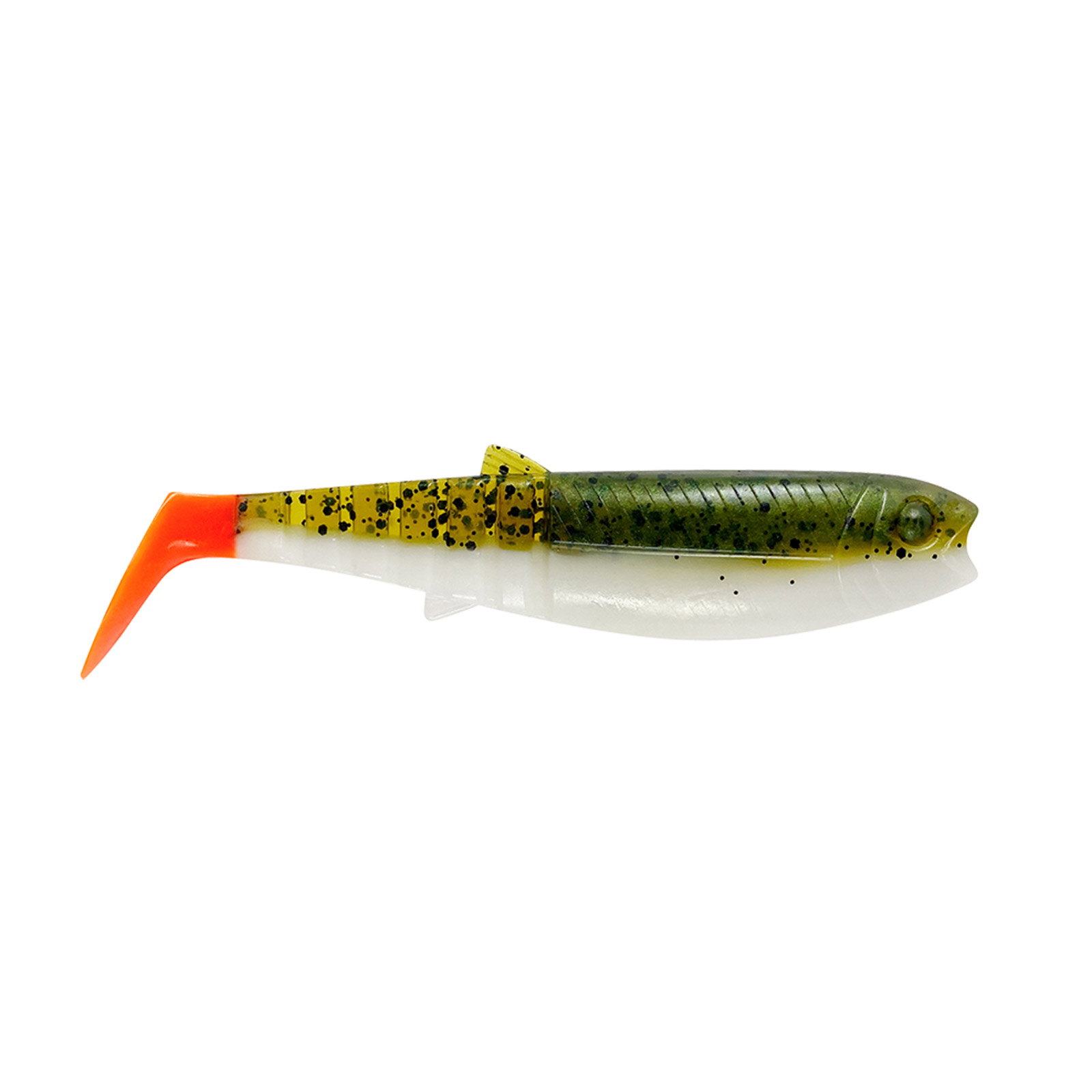 Savage Gear Cannibal Shad Olive Hot Orange Gummifisch