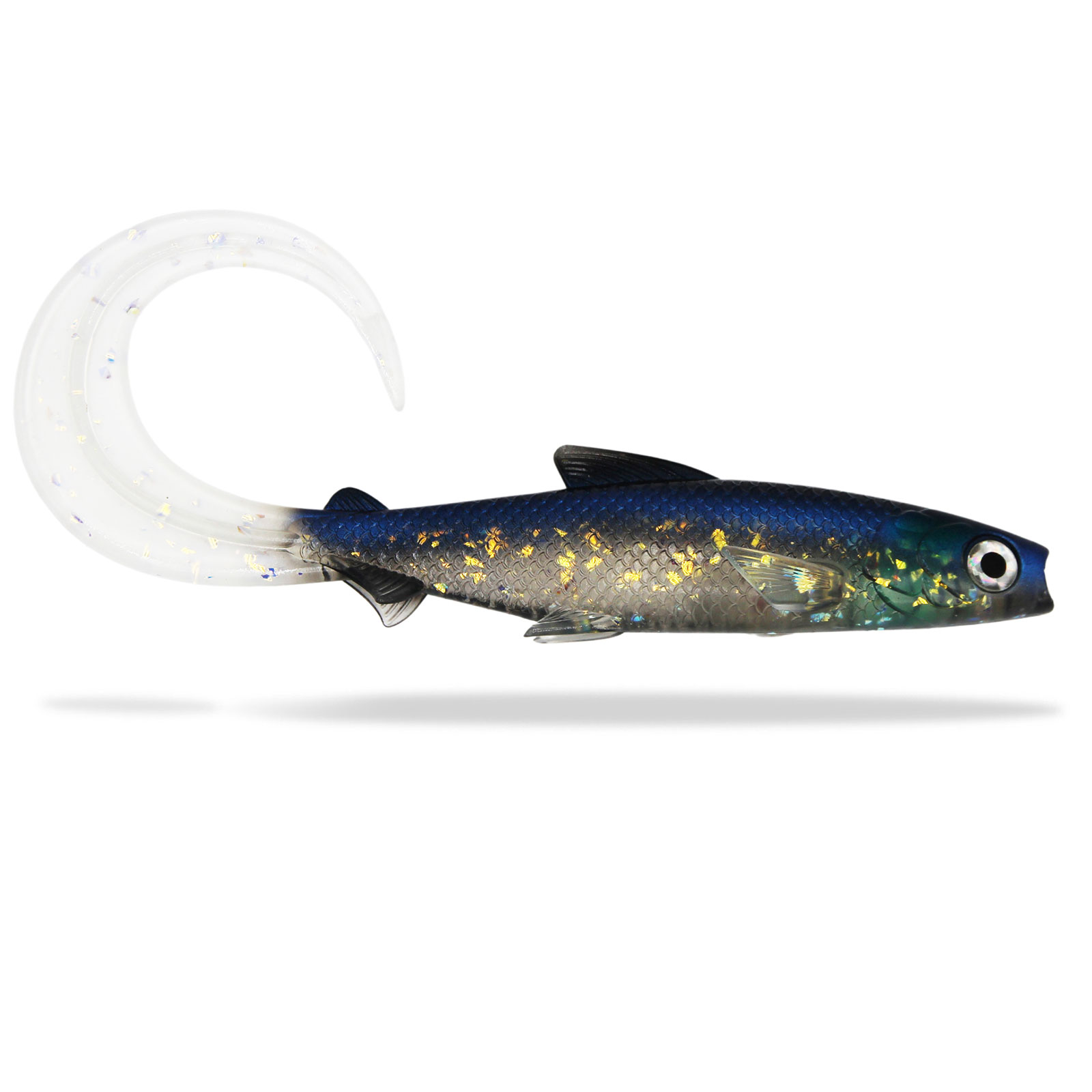 FishingGhost Renky Shad CRL Curly Tail Blue Saphir Gummifisch